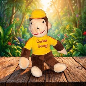 Vintage Knickerbocker Curious George Plush Stuffed Animal Monkey 14”